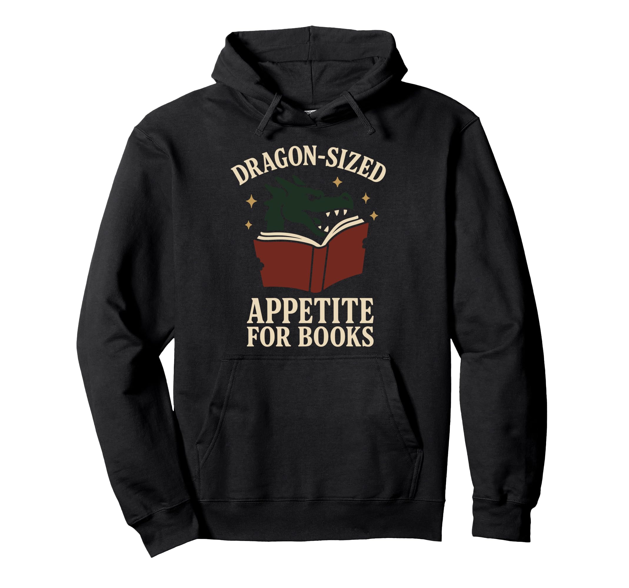 Book Dragon Fantasy Reader Cozy Reading Hoodie - Unique Graphic Unisex - T-Shirt, Sweatshirt, Hoodie
