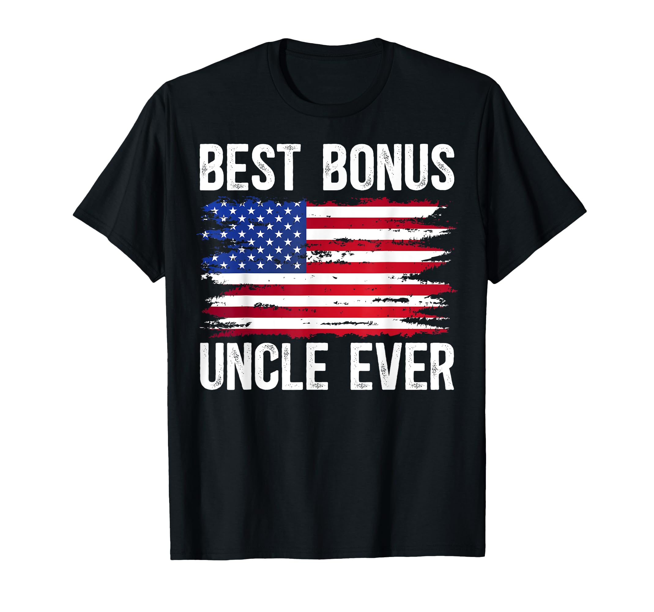 Best Bonus Uncle Ever Step Uncle Us Flag T-Shirt - Graphic Print for Adults - T-Shirt, Sweatshirt, Hoodie