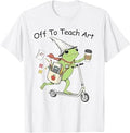 Off to Teach Art Teacher Frog Funny Back to School T-Shirt Unisex T-shirt, Sweatshirt, Hoodie, Long Sleeve Tee - T-Shirt, Sweatshirt, Hoodie
