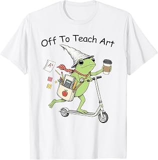 Off to Teach Art Teacher Frog Funny Back to School T-Shirt Unisex T-shirt, Sweatshirt, Hoodie, Long Sleeve Tee - T-Shirt, Sweatshirt, Hoodie