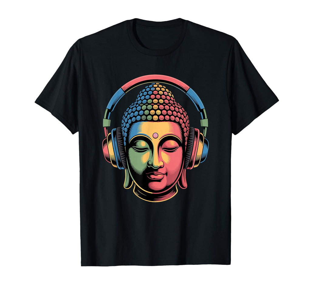 Buddha Headphones Mindfulness T-Shirt - Casual Everyday Wear for Adults - T-Shirt, Sweatshirt, Hoodie