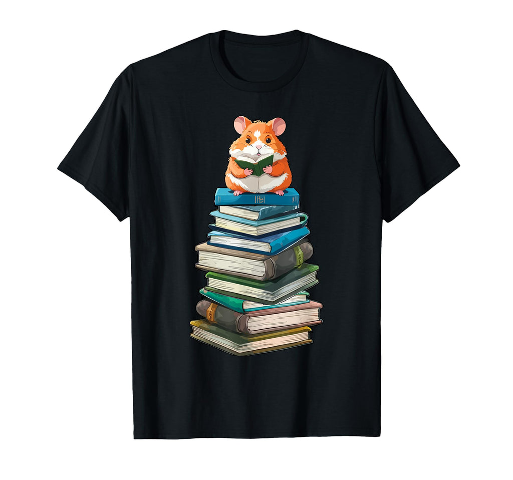 Hamster Reading Book Love Book Kawaii T-Shirt - Trendy Graphic Men Women - T-Shirt, Sweatshirt, Hoodie
