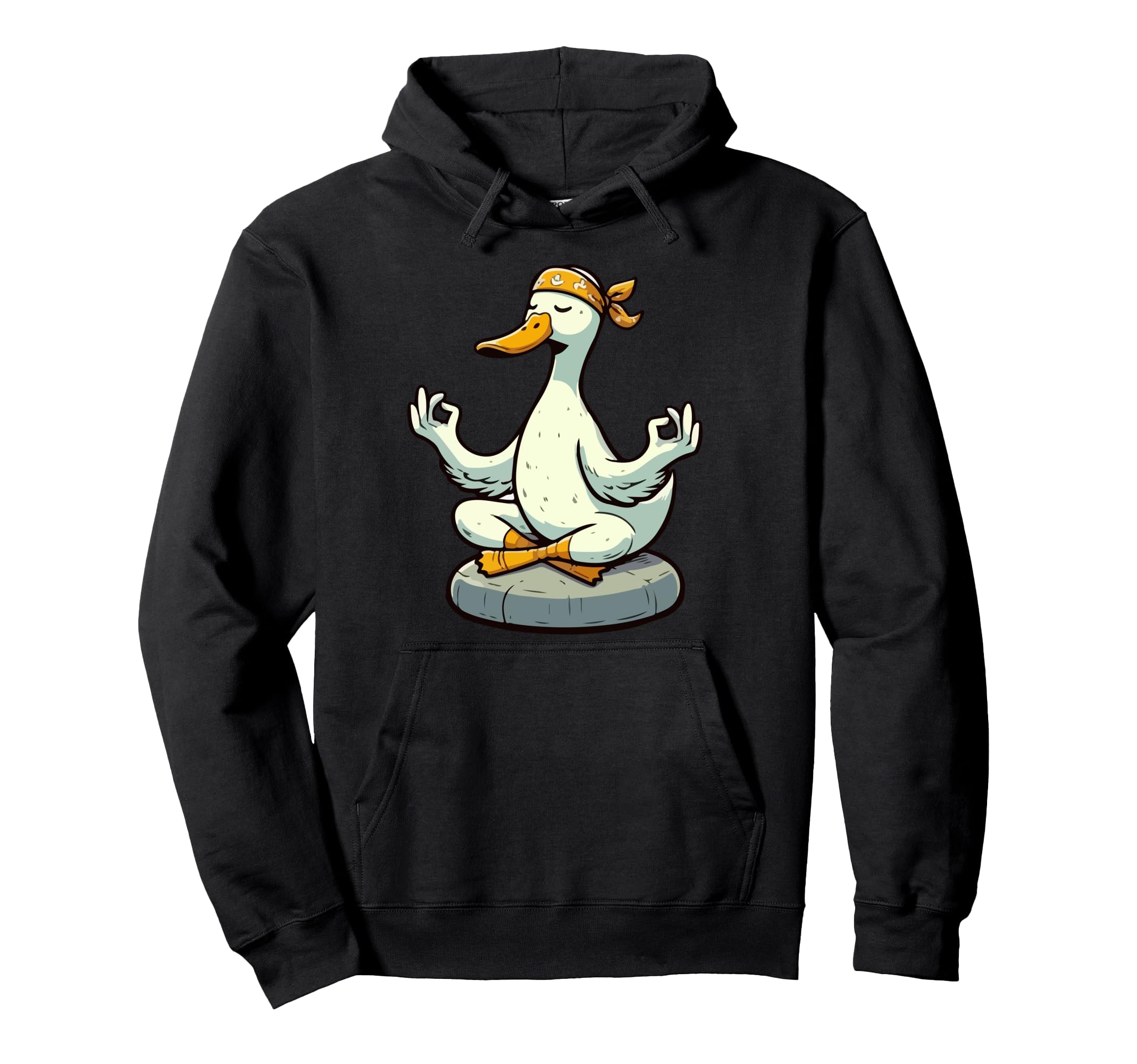 Meditation Duck Yoga Pose Relaxing Animal Hoodie - Streetwear Style Unisex - T-Shirt, Sweatshirt, Hoodie