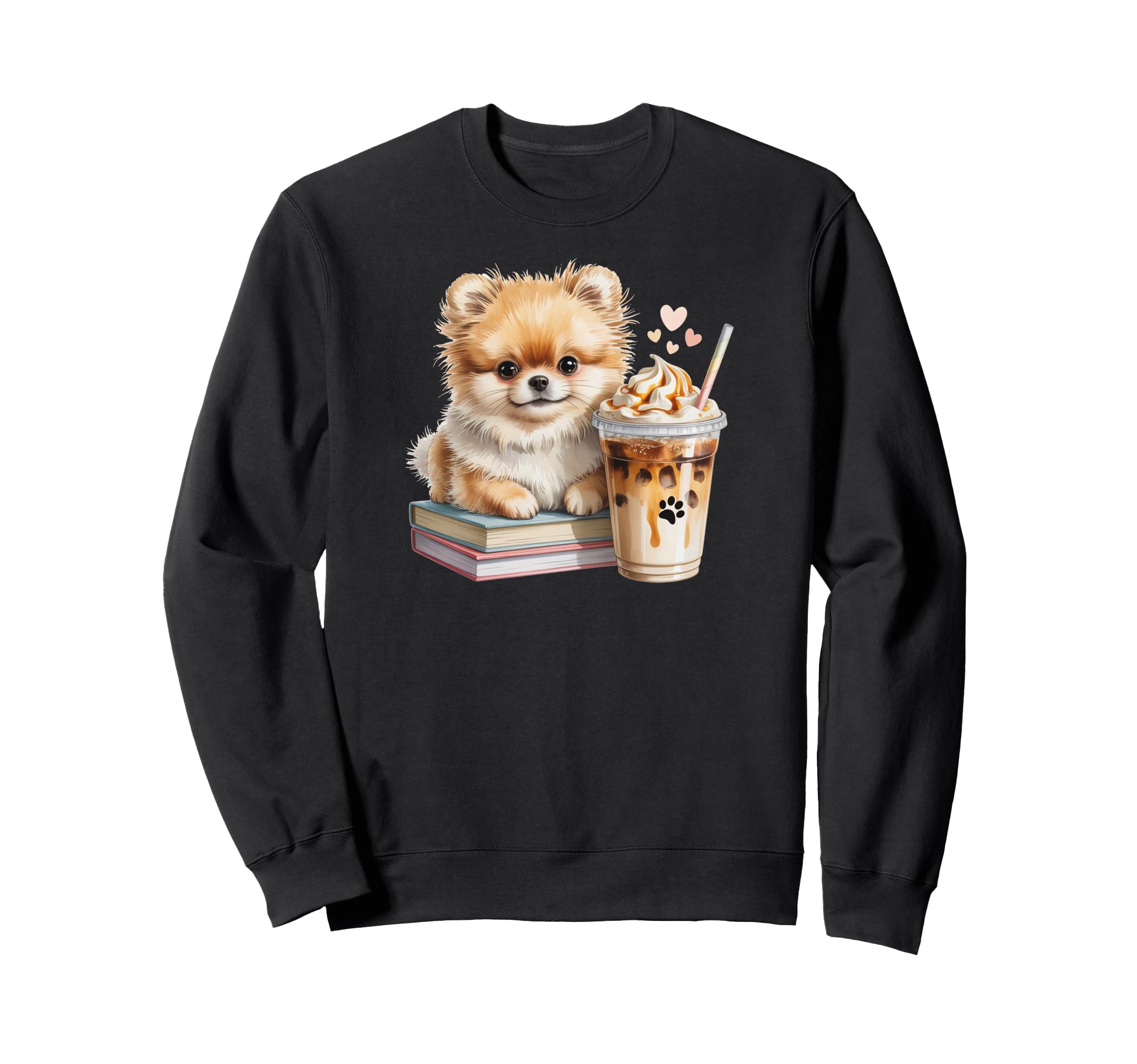 Pomeranians Dog Moms Iced Coffee Sweatshirt - Streetwear Style Unisex - T-Shirt, Sweatshirt, Hoodie