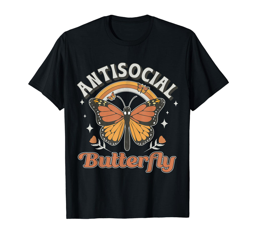 Antisocial Butterfly Funny Introvert T-Shirt - Trendy Graphic for Adults - T-Shirt, Sweatshirt, Hoodie