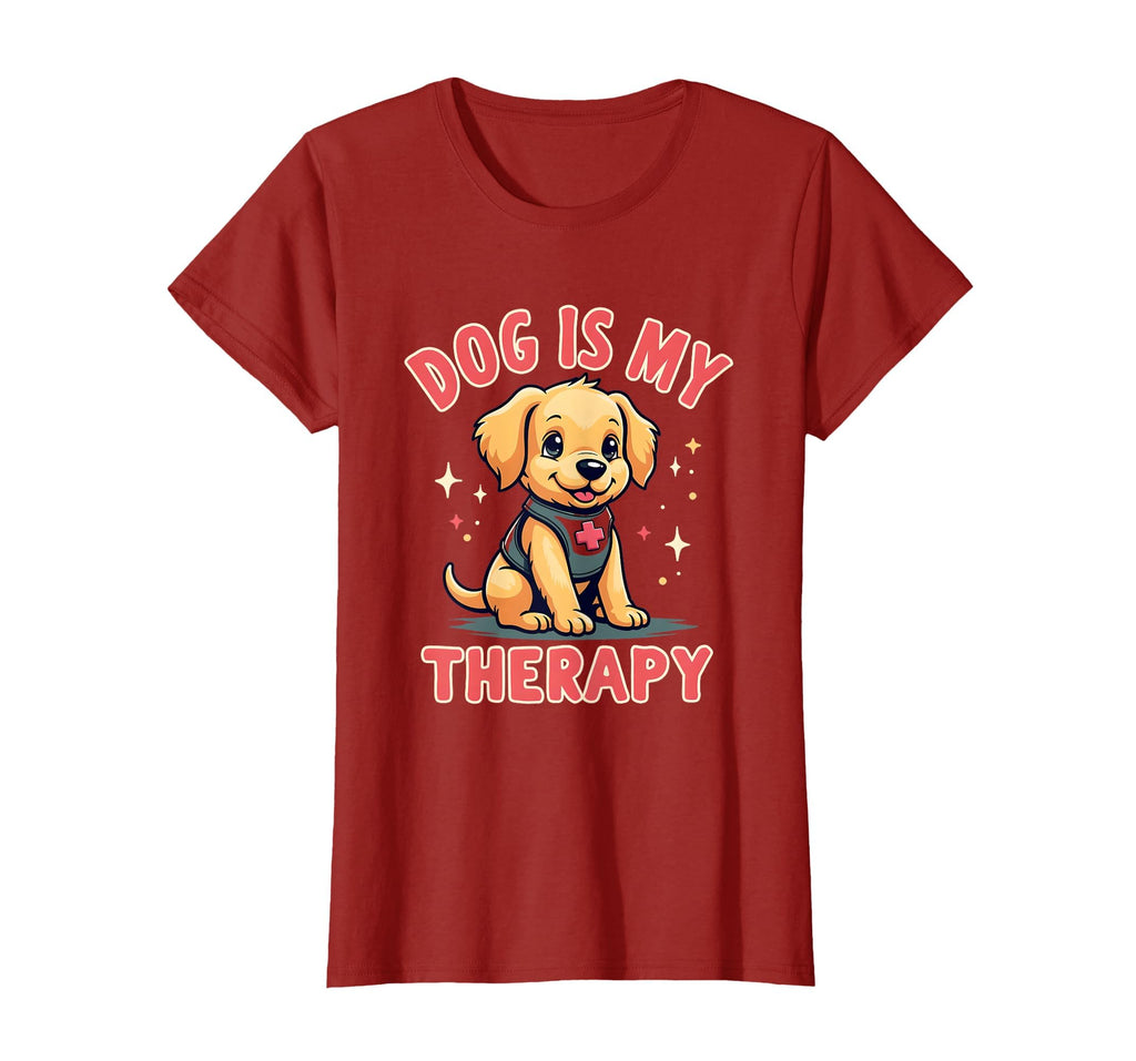 Dog Is My Therapy Canine Love T-Shirt - Minimalist Print for Adults - T-Shirt, Sweatshirt, Hoodie