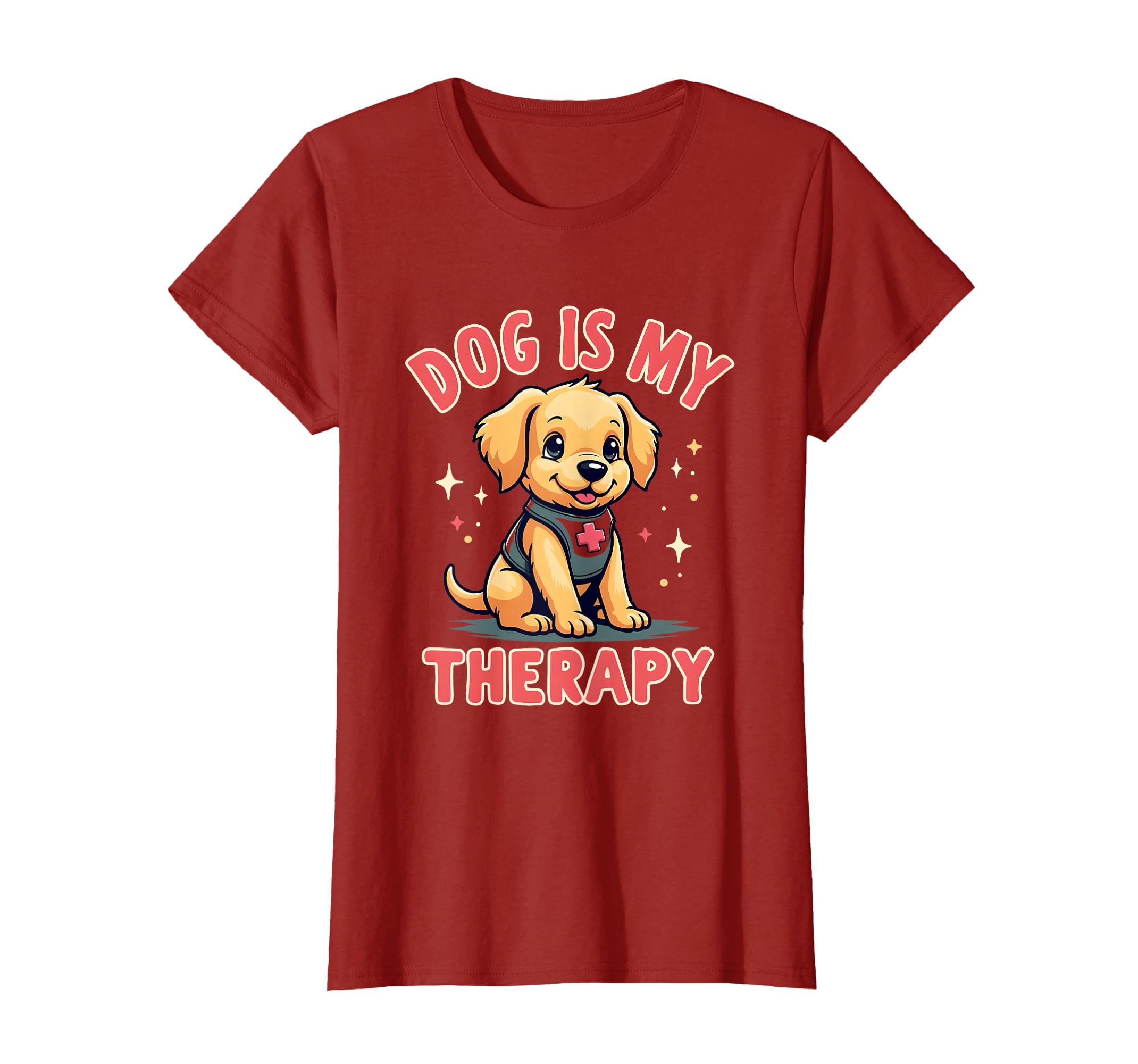 Dog Is My Therapy Canine Love T-Shirt - Minimalist Print for Adults - T-Shirt, Sweatshirt, Hoodie