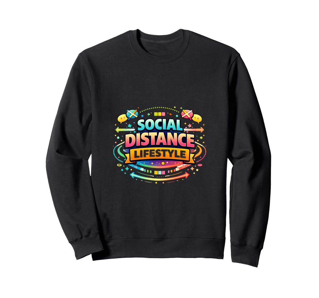 Social Distance Lifestyle Introvert Space Sweatshirt - Graphic Print Unisex - T-Shirt, Sweatshirt, Hoodie