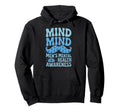 Groovy Mustache Mental Health Hoodie - Casual Everyday Wear Men Women - T-Shirt, Sweatshirt, Hoodie