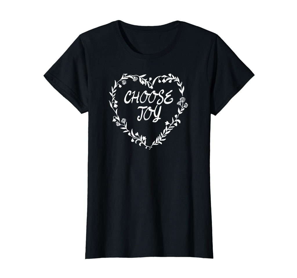 Womens Choose Joy Heart Flowers T-Shirt - Custom Art Print Unisex - T-Shirt, Sweatshirt, Hoodie