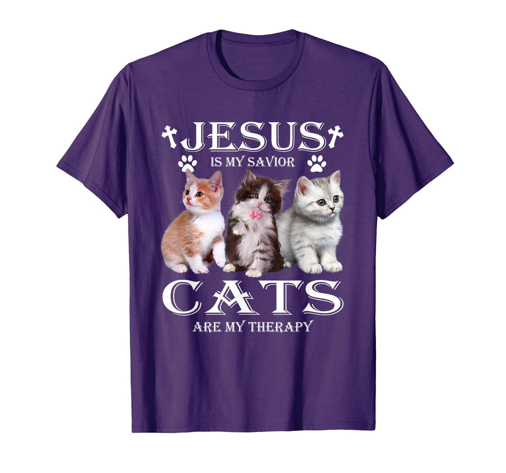 Jesus Is My Savior Cats Are My T-Shirt - Streetwear Style Men Women - T-Shirt, Sweatshirt, Hoodie