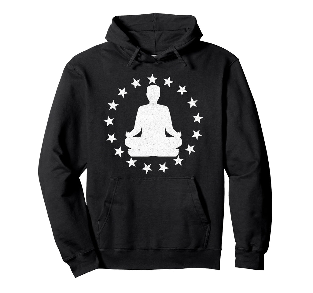 Yoga Pose Stars Yogi Spiritual Hoodie - Minimalist Print Men Women - T-Shirt, Sweatshirt, Hoodie