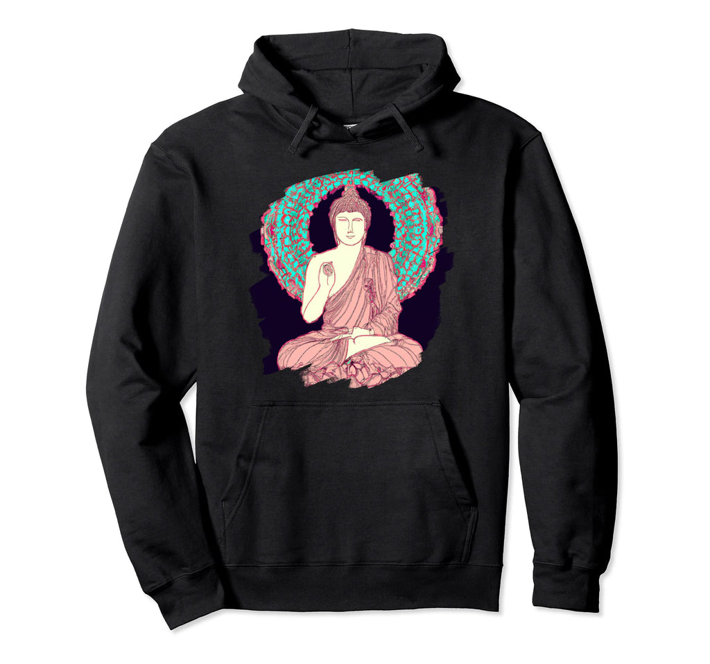 Zen Buddha Mandala Spiritual Asian Hoodie - Fun Novelty Design Unisex - T-Shirt, Sweatshirt, Hoodie