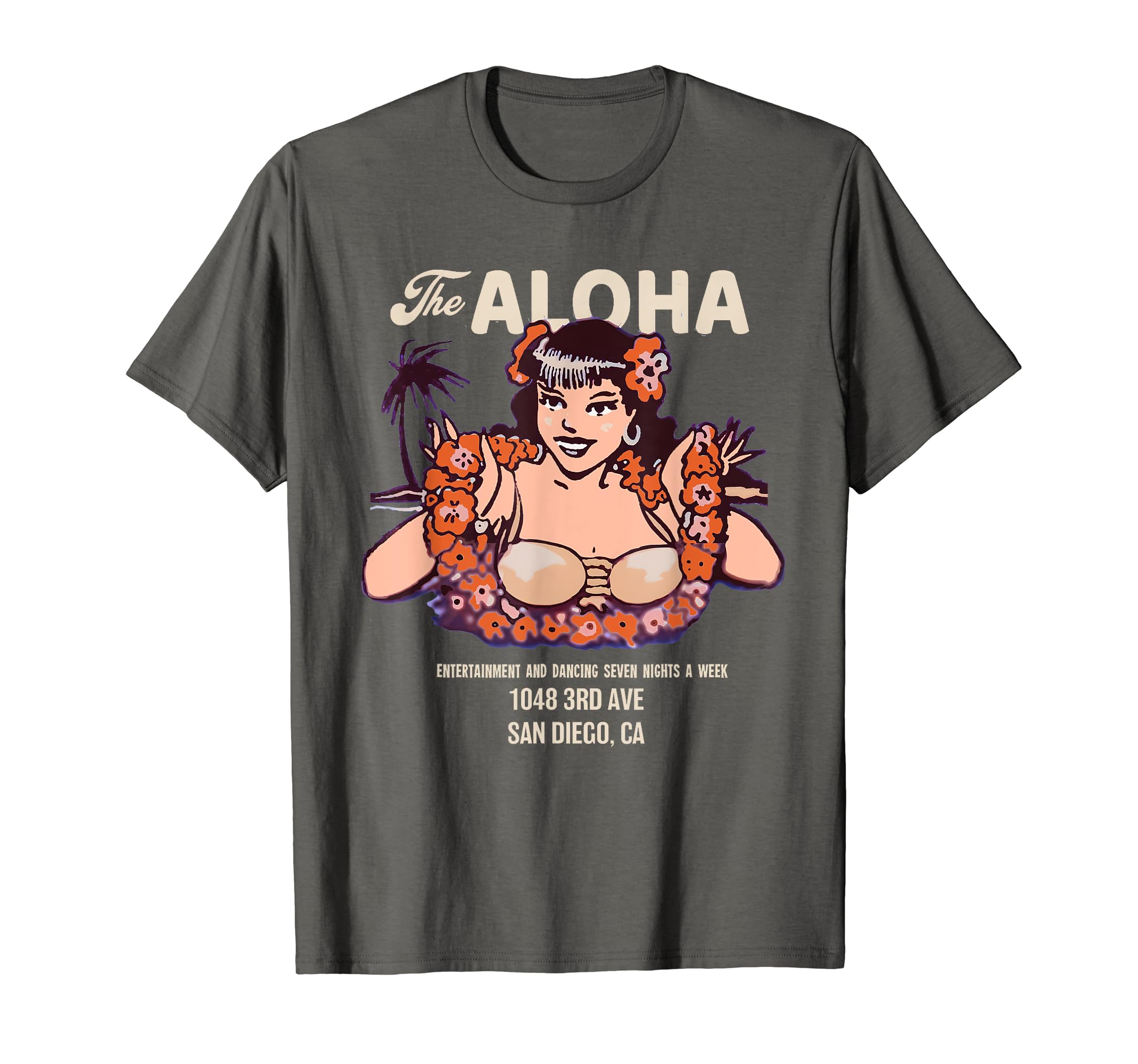 Aloha San Diego Tiki Bar Nightclub T-Shirt - Casual Everyday Wear Unisex - T-Shirt, Sweatshirt, Hoodie