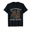 Easily Distracted Dragons And T-Shirt - Fun Novelty Design for Adults - T-Shirt, Sweatshirt, Hoodie