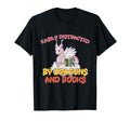 Easily Distracted Dragon And Books T-Shirt - Trendy Graphic Men Women - T-Shirt, Sweatshirt, Hoodie