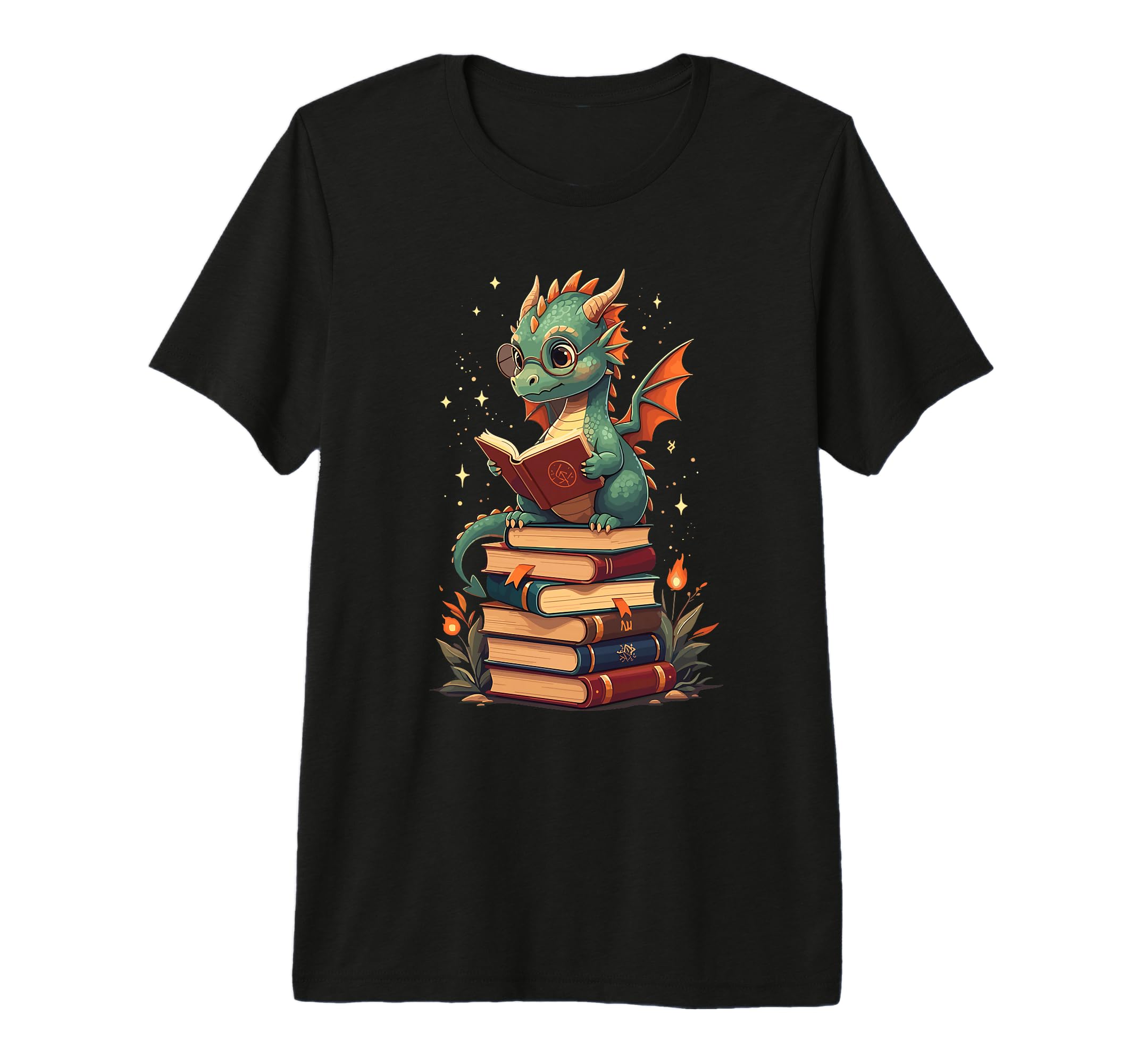 Dragon Reading Book Bookworm Dragons T-Shirt - Novelty Apparel for Adults - T-Shirt, Sweatshirt, Hoodie