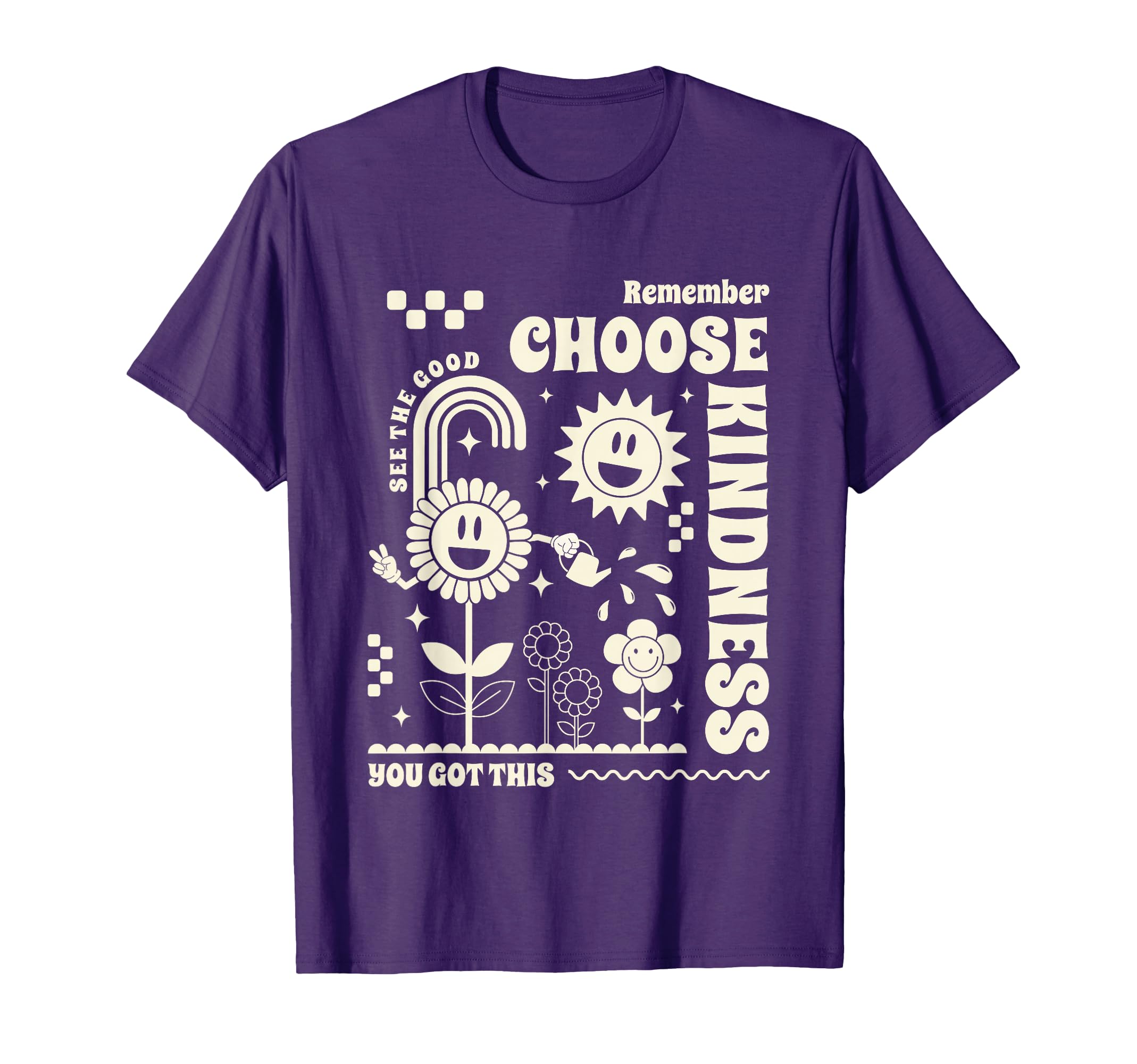 Choose Kindness Groovy Daisy Be Kind T-Shirt - Unique Graphic Unisex - T-Shirt, Sweatshirt, Hoodie