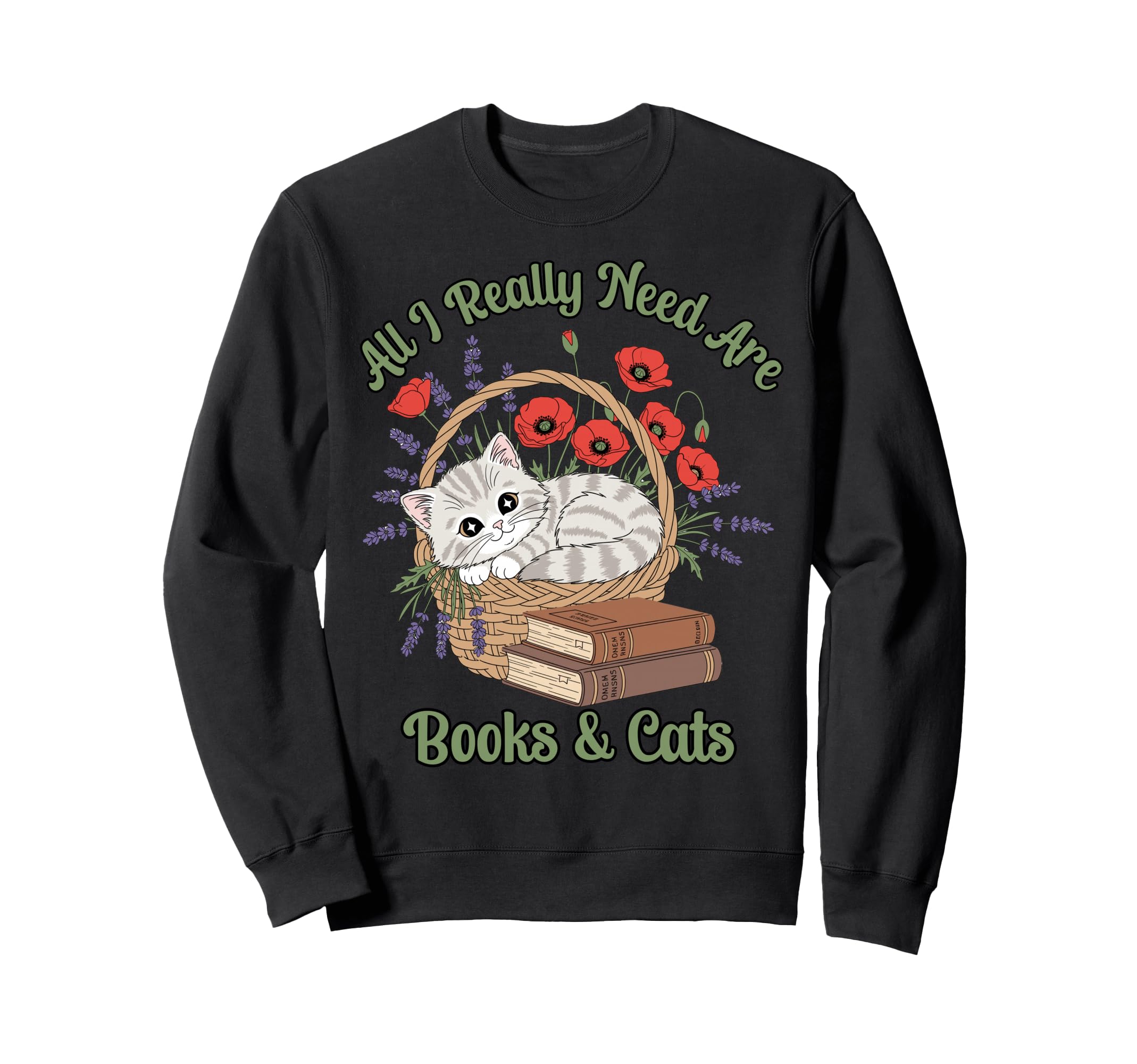 All I Really Need Are Books And Sweatshirt - Custom Art Print for Adults - T-Shirt, Sweatshirt, Hoodie