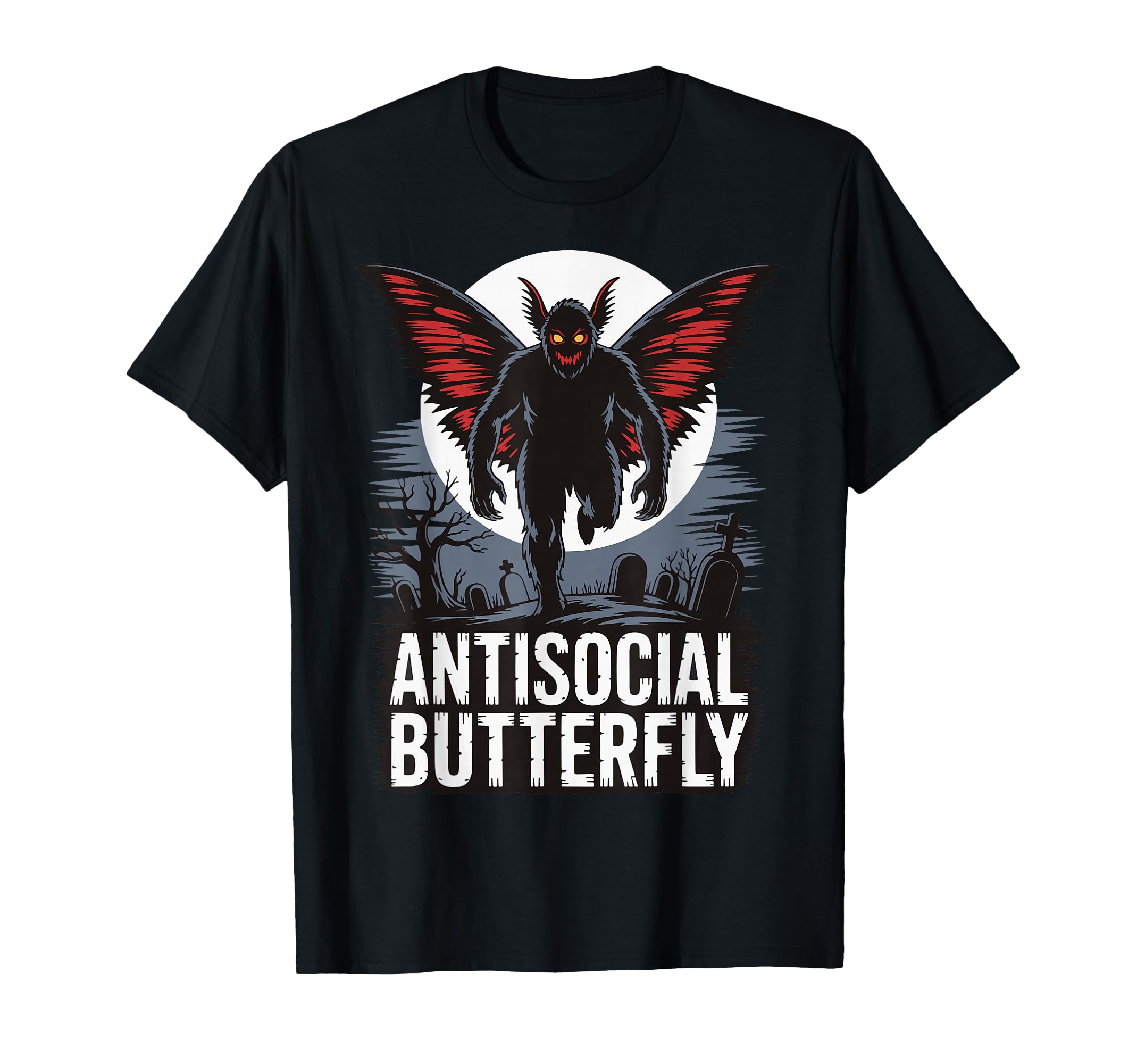 Cryptid Cryptozoology Mothman Sweatshirt - Minimalist Print Unisex - T-Shirt, Sweatshirt, Hoodie