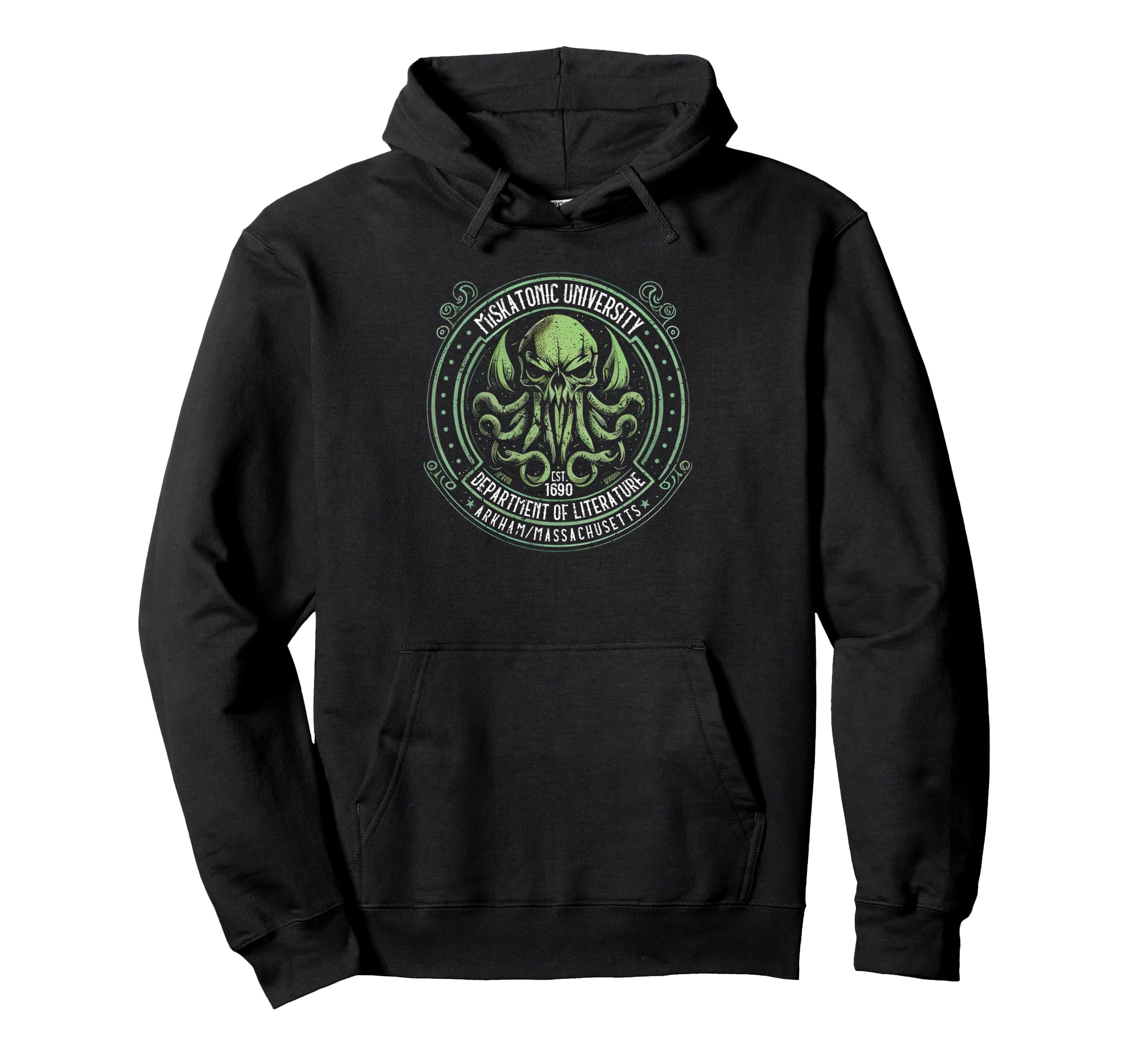 Miskatonic University Logo Cosmic Hoodie - Unique Graphic for Adults - T-Shirt, Sweatshirt, Hoodie