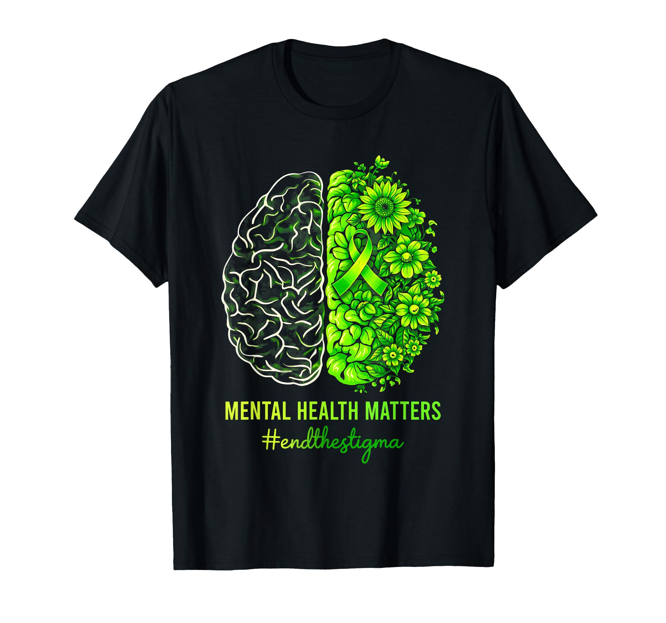 End Stigma Mental Health Matters T-Shirt - Novelty Apparel Unisex - T-Shirt, Sweatshirt, Hoodie
