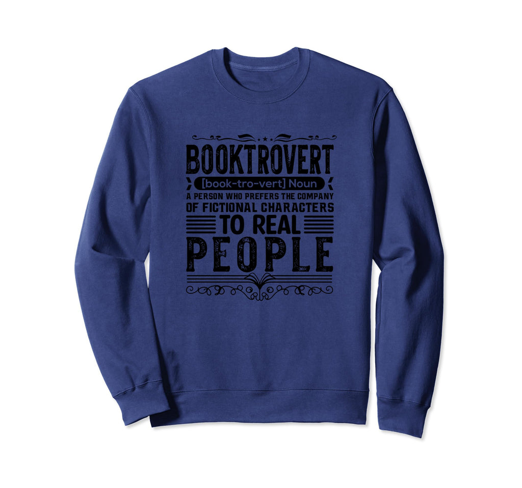 Booktrovert Definition Funny Book Sweatshirt - Aesthetic Graphic Unisex - T-Shirt, Sweatshirt, Hoodie