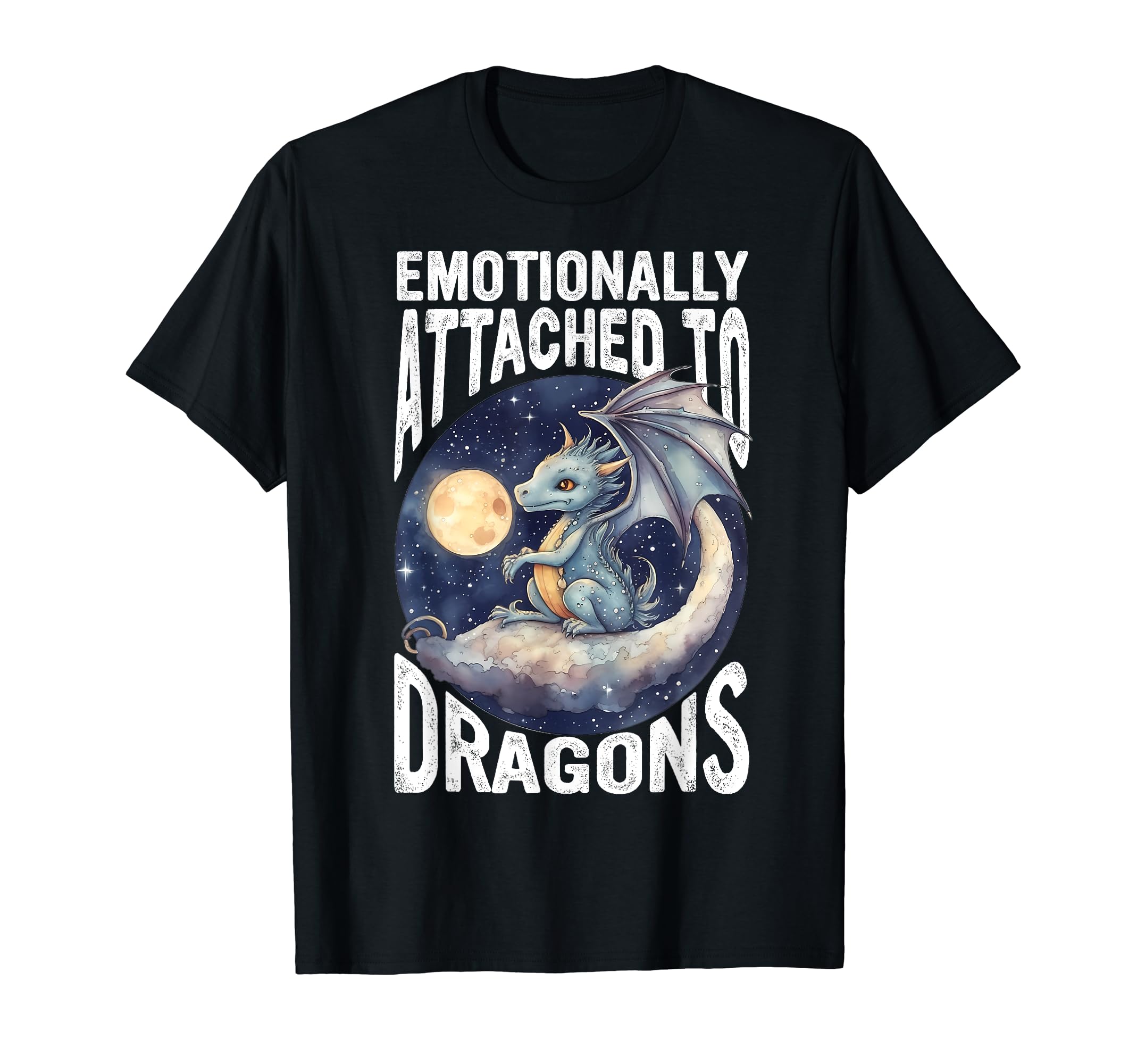 Emotionally Attached To Dragons Books T-Shirt - Novelty Apparel for Adults - T-Shirt, Sweatshirt, Hoodie
