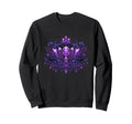 Mystic Amethyst Crystals Dark Roses Sweatshirt - Trendy Graphic Unisex - T-Shirt, Sweatshirt, Hoodie