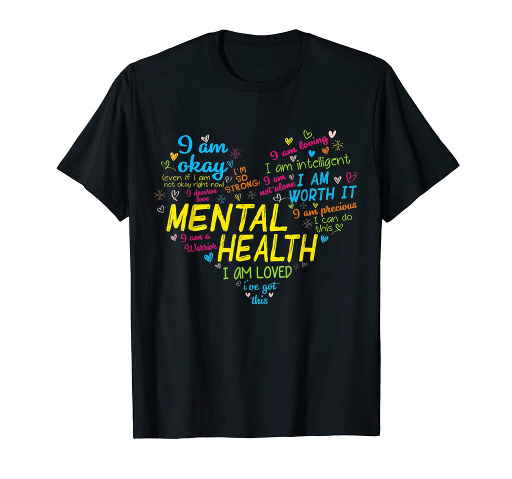 Mental Health Awareness Heart Mental T-Shirt - Unique Graphic Unisex - T-Shirt, Sweatshirt, Hoodie