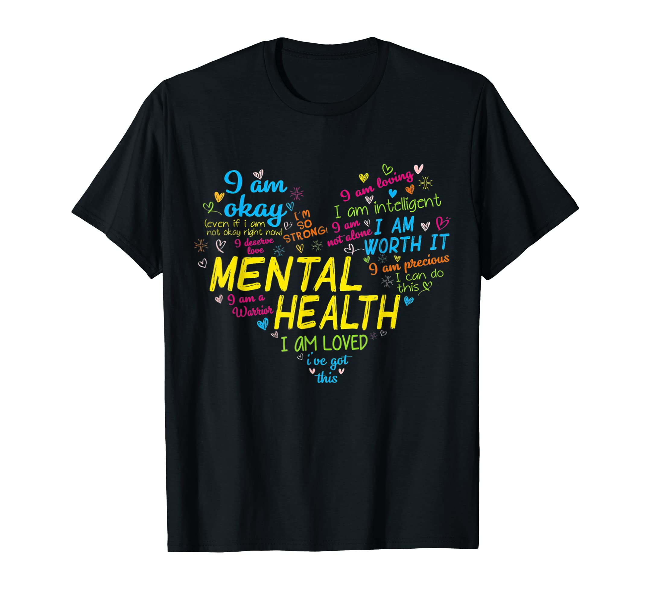 Mental Health Awareness Heart Mental T-Shirt - Unique Graphic Unisex - T-Shirt, Sweatshirt, Hoodie