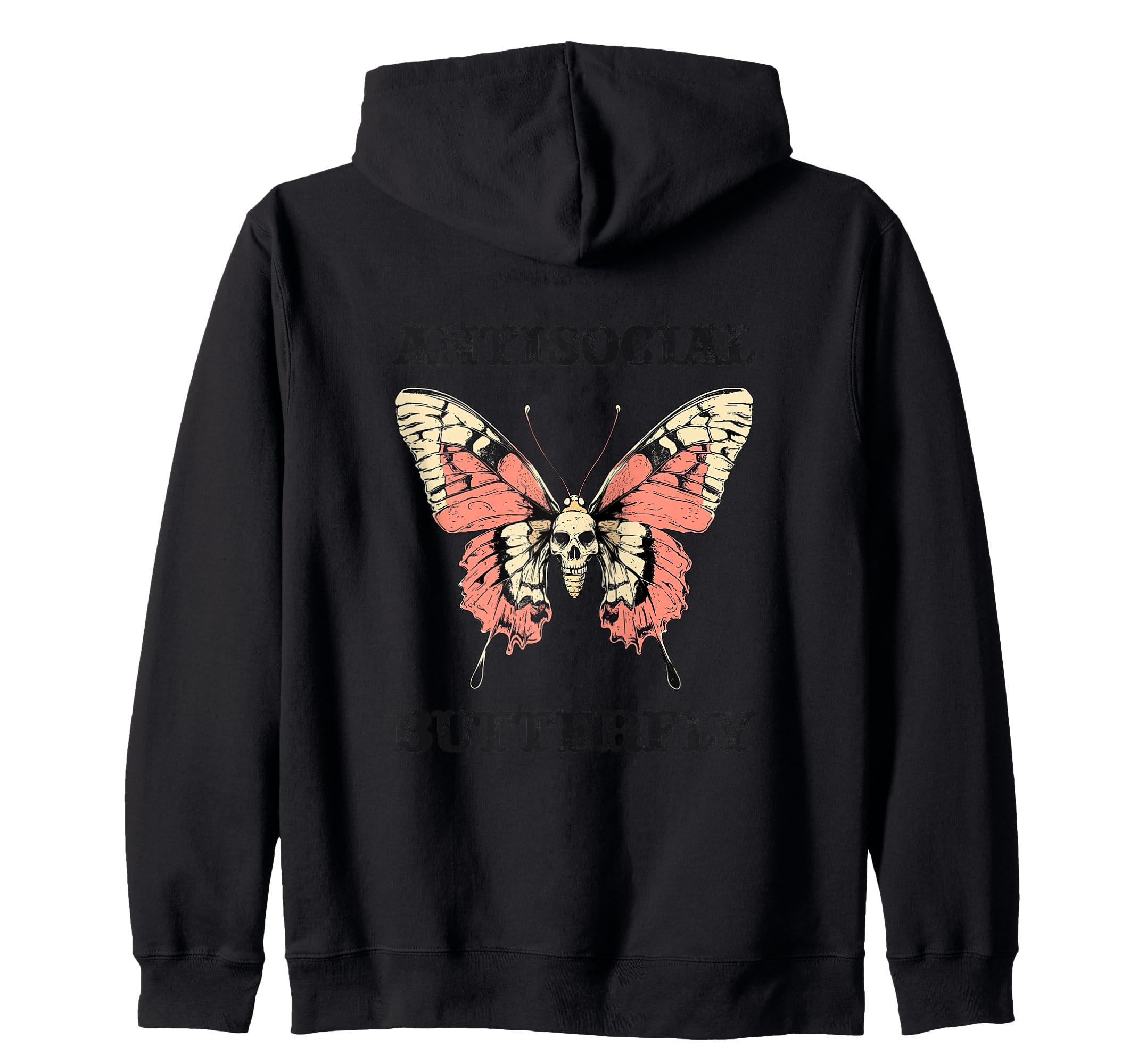 Antisocial Butterfly Gift Hoodie - Graphic Print Men Women - T-Shirt, Sweatshirt, Hoodie