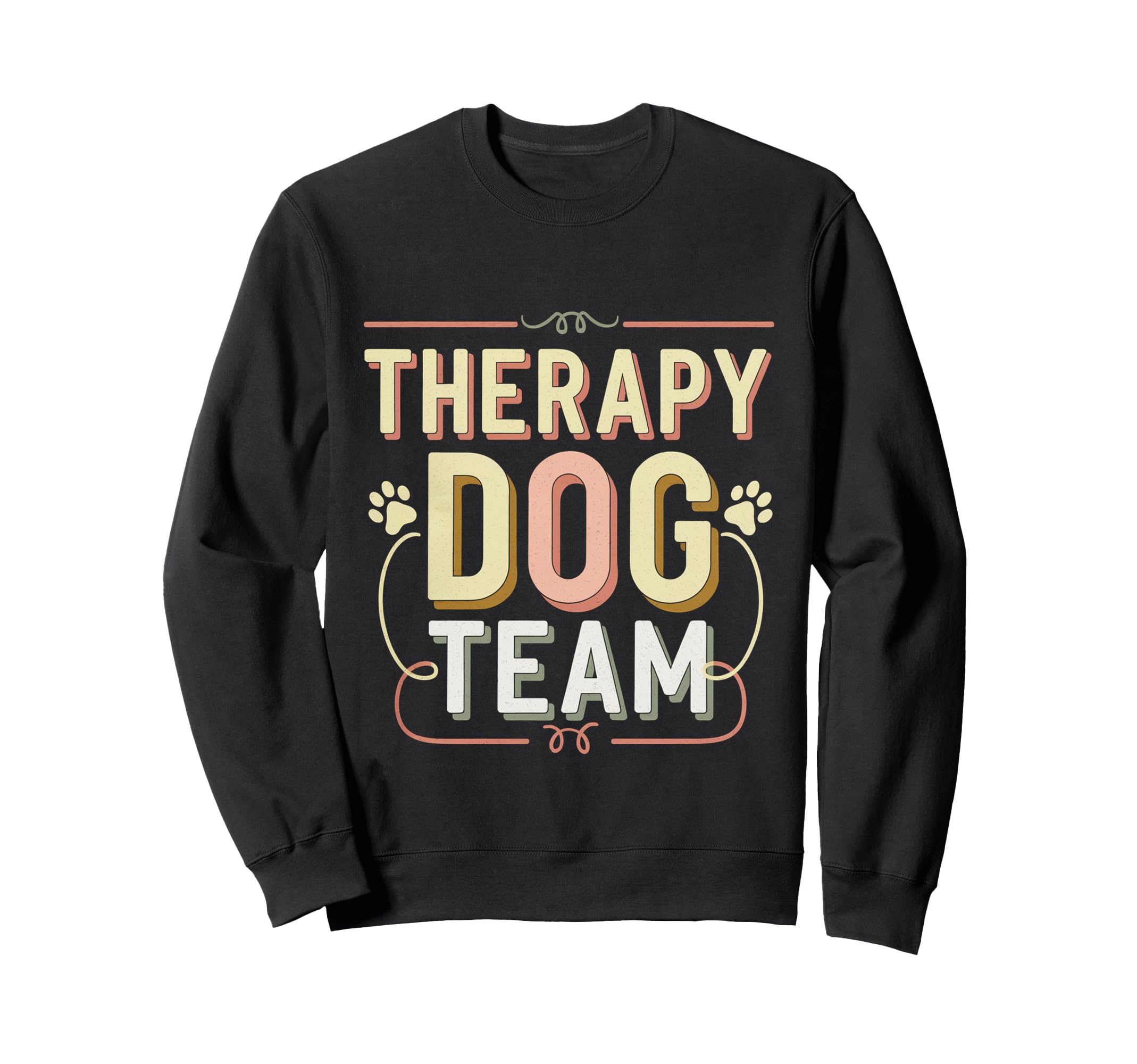Therapy Dog Team Animal Support Sweatshirt - Minimalist Print for Adults - T-Shirt, Sweatshirt, Hoodie
