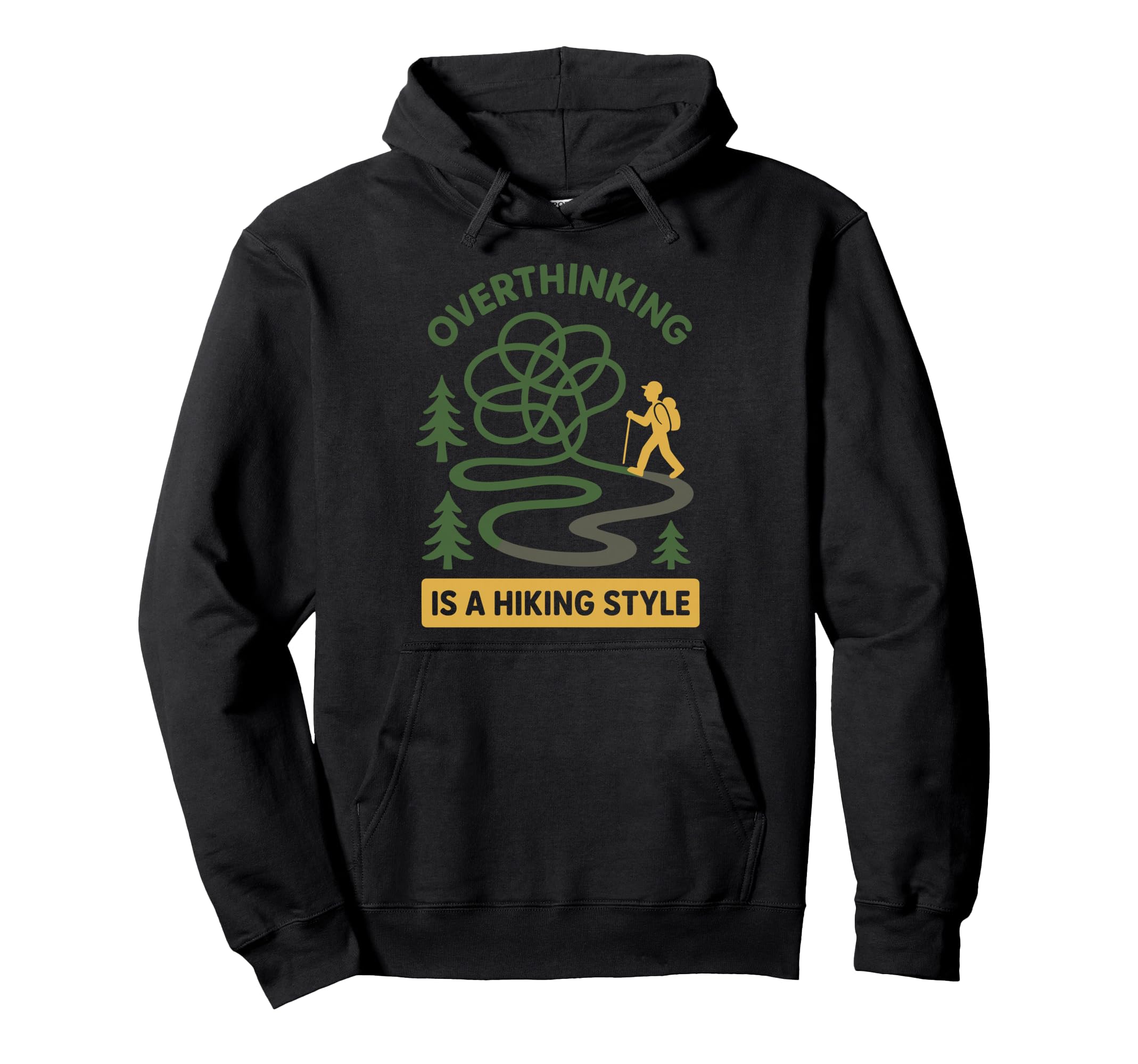 Forest Walk Overthinker Mental Reset Gift Hoodie - Aesthetic Graphic Unisex - T-Shirt, Sweatshirt, Hoodie