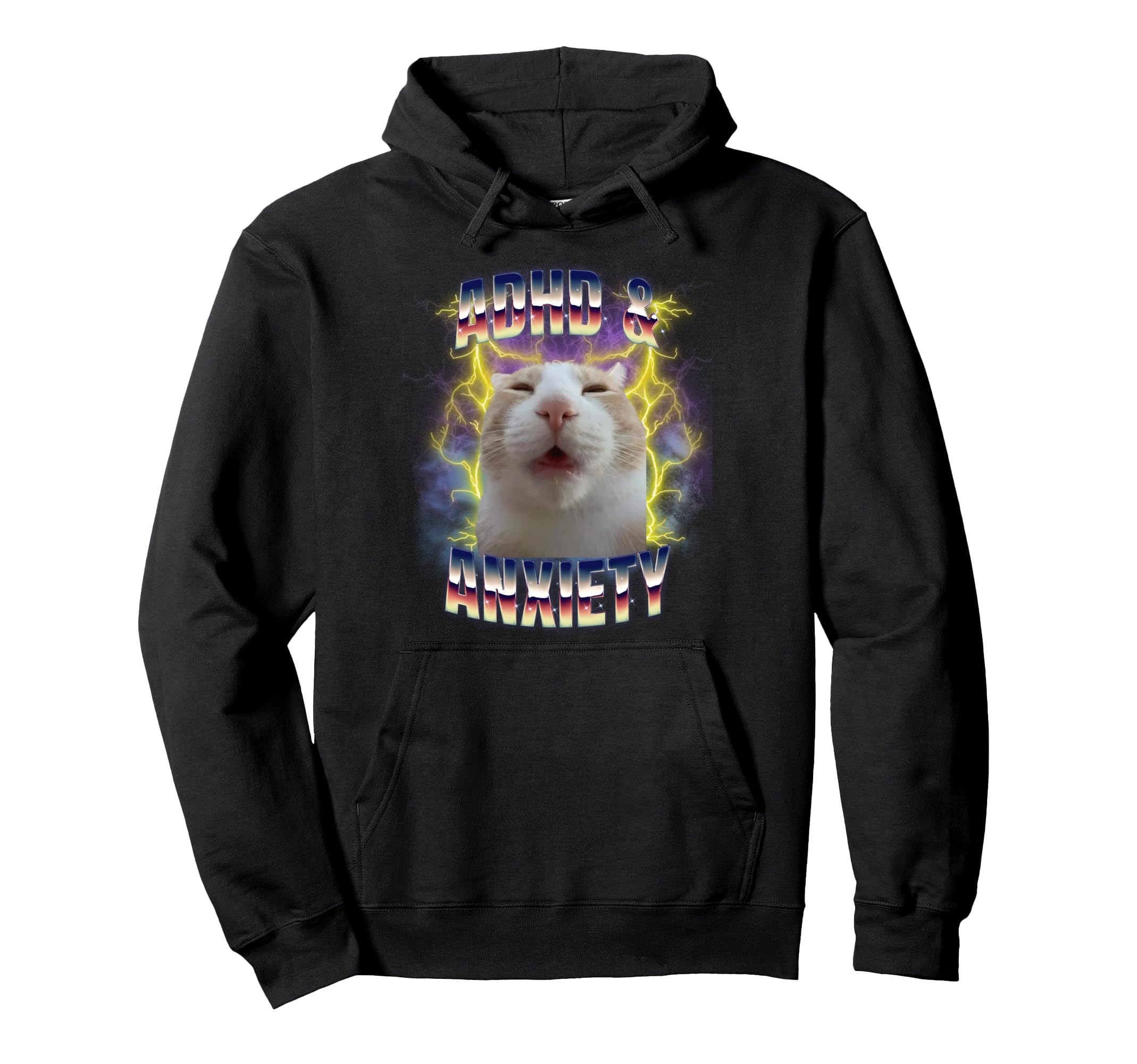 Adhd And Anxiety Neurodiversity Funny Hoodie - Custom Art Print Unisex - T-Shirt, Sweatshirt, Hoodie