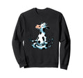 Meditation Cow Yoga Pose Relaxing Sweatshirt - Unique Graphic for Adults - T-Shirt, Sweatshirt, Hoodie