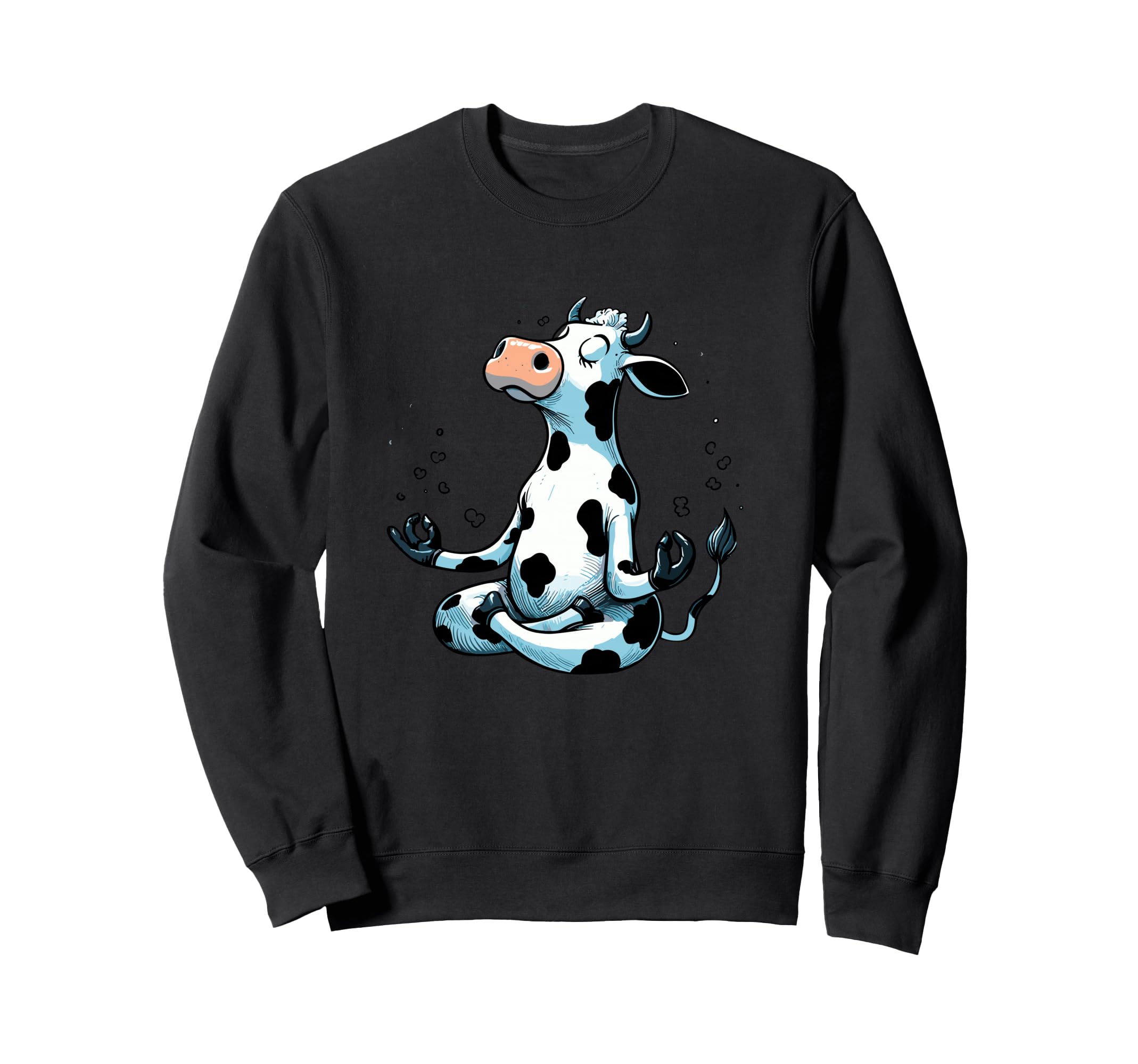 Meditation Cow Yoga Pose Relaxing Sweatshirt - Unique Graphic for Adults - T-Shirt, Sweatshirt, Hoodie