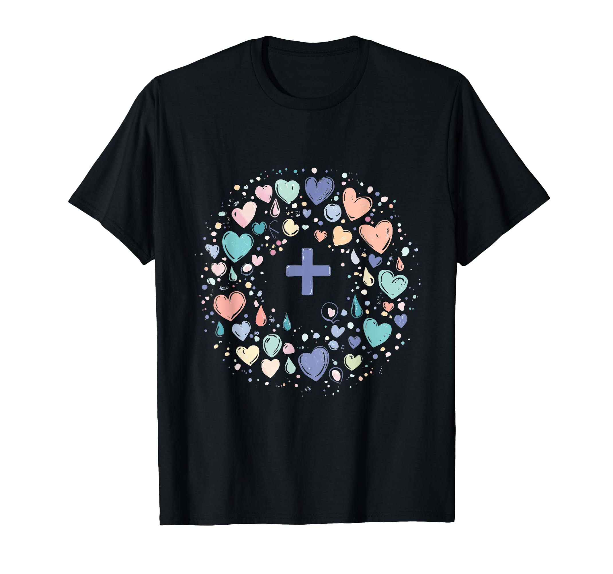Colorful Heart Mandala Mindfulness And Yoga T-Shirt - Trendy Graphic Unisex - T-Shirt, Sweatshirt, Hoodie