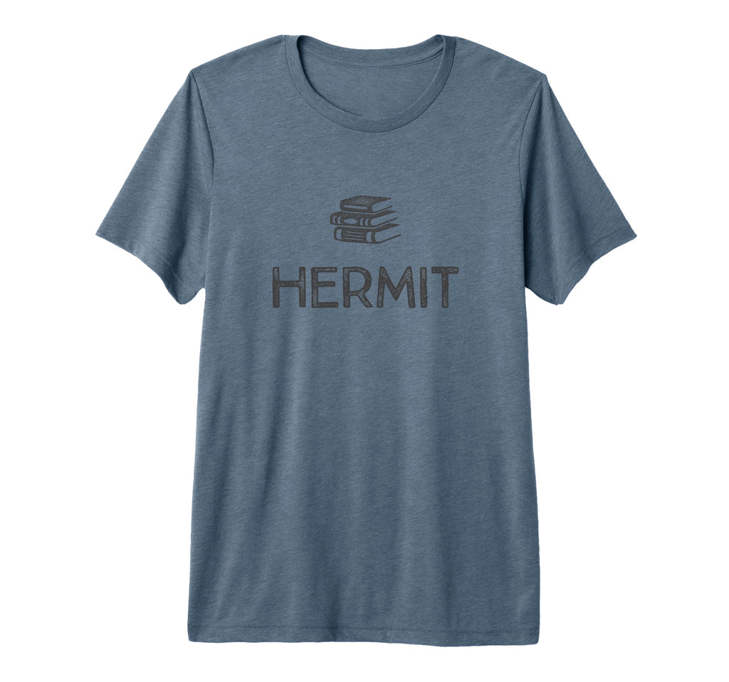 Book Hermit Quiet Reading Solitude T-Shirt - Minimalist Print Men Women - T-Shirt, Sweatshirt, Hoodie