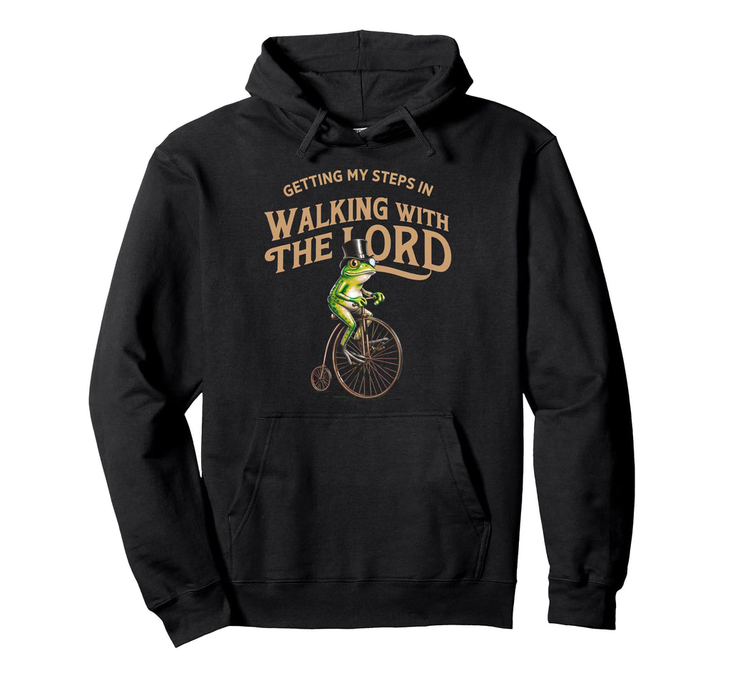 Getting My Steps Walking Lord Frog Hoodie - Custom Art Print Unisex - T-Shirt, Sweatshirt, Hoodie