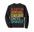Antisocial Butterflies Unite Separately Sweatshirt - Unique Graphic Unisex - T-Shirt, Sweatshirt, Hoodie