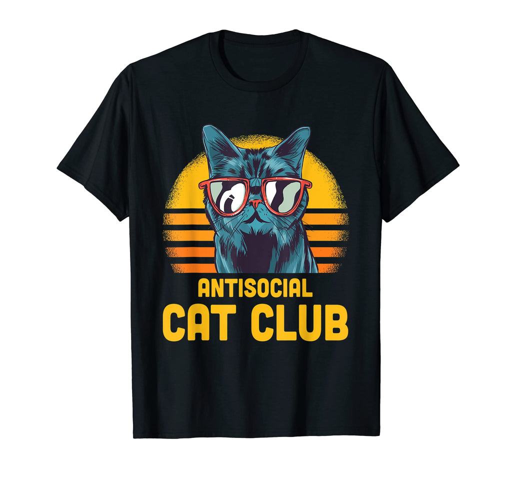 Antisocial Cat Club Introvert Cat T-Shirt - Streetwear Style for Adults - T-Shirt, Sweatshirt, Hoodie