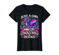 Just Who Loves Dragons And Books Dragon T-Shirt - Minimalist Print Unisex - T-Shirt, Sweatshirt, Hoodie