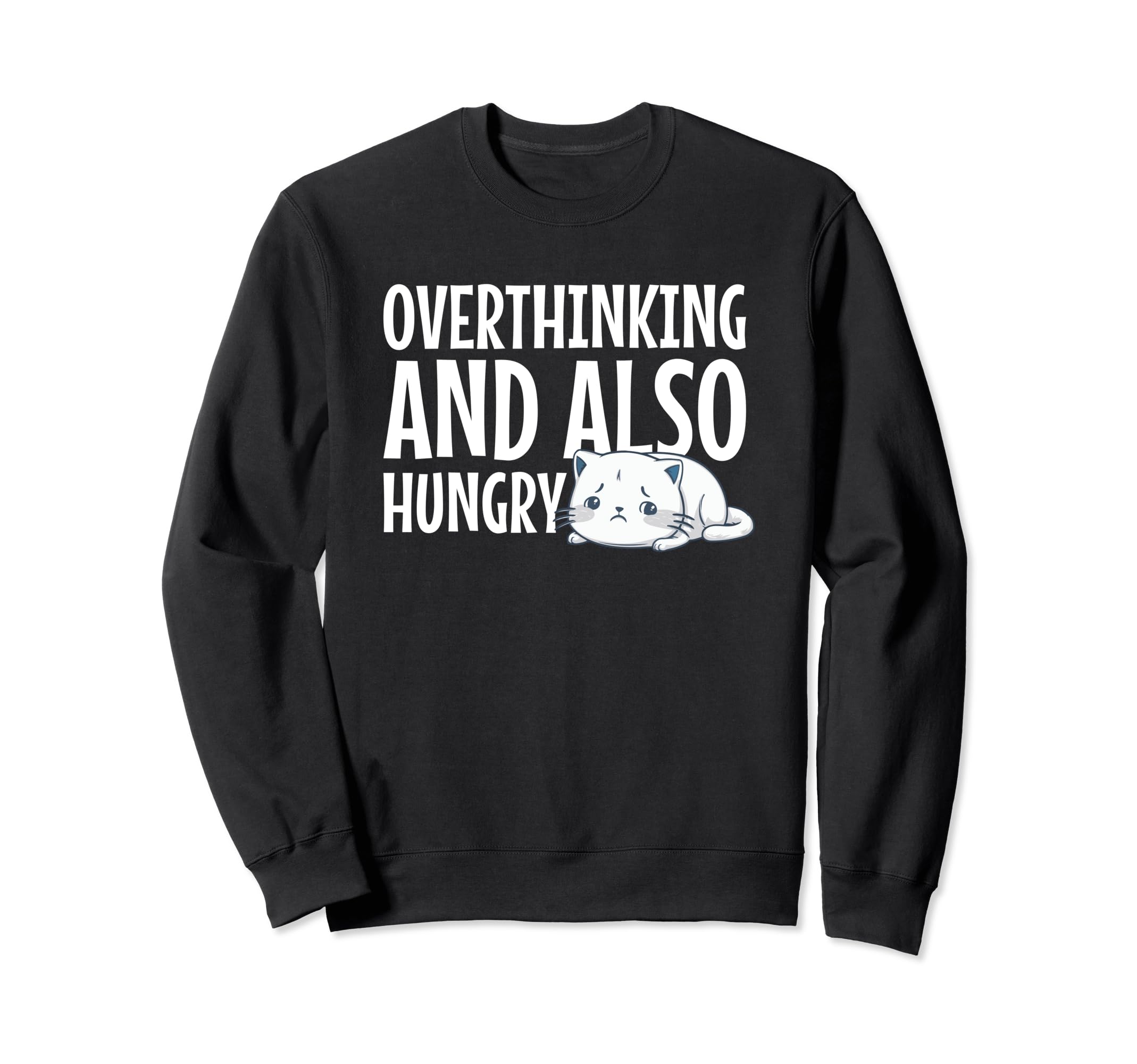 Hungry Overthinker Food Anxiety Hoodie - Trendy Graphic for Adults - T-Shirt, Sweatshirt, Hoodie