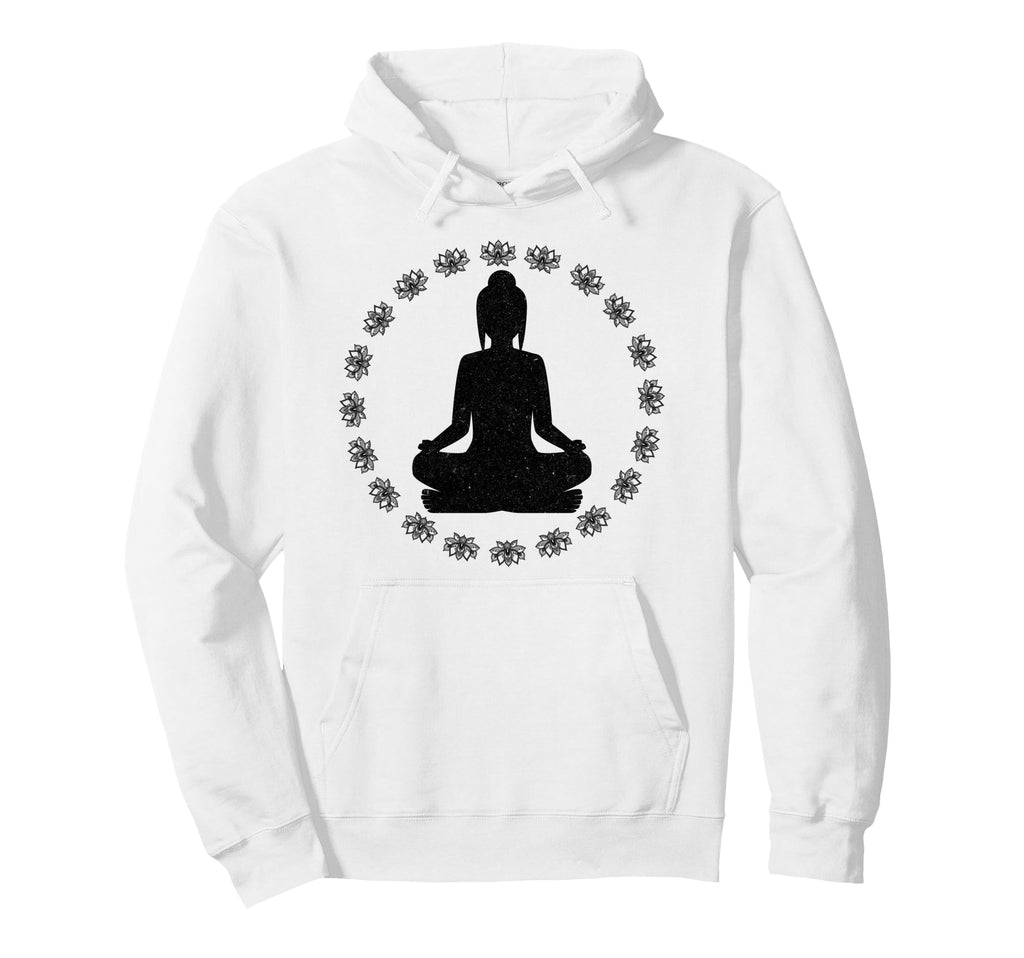Yoga Spiritual Meditation Pose Lotus Hoodie - Trendy Graphic Men Women - T-Shirt, Sweatshirt, Hoodie