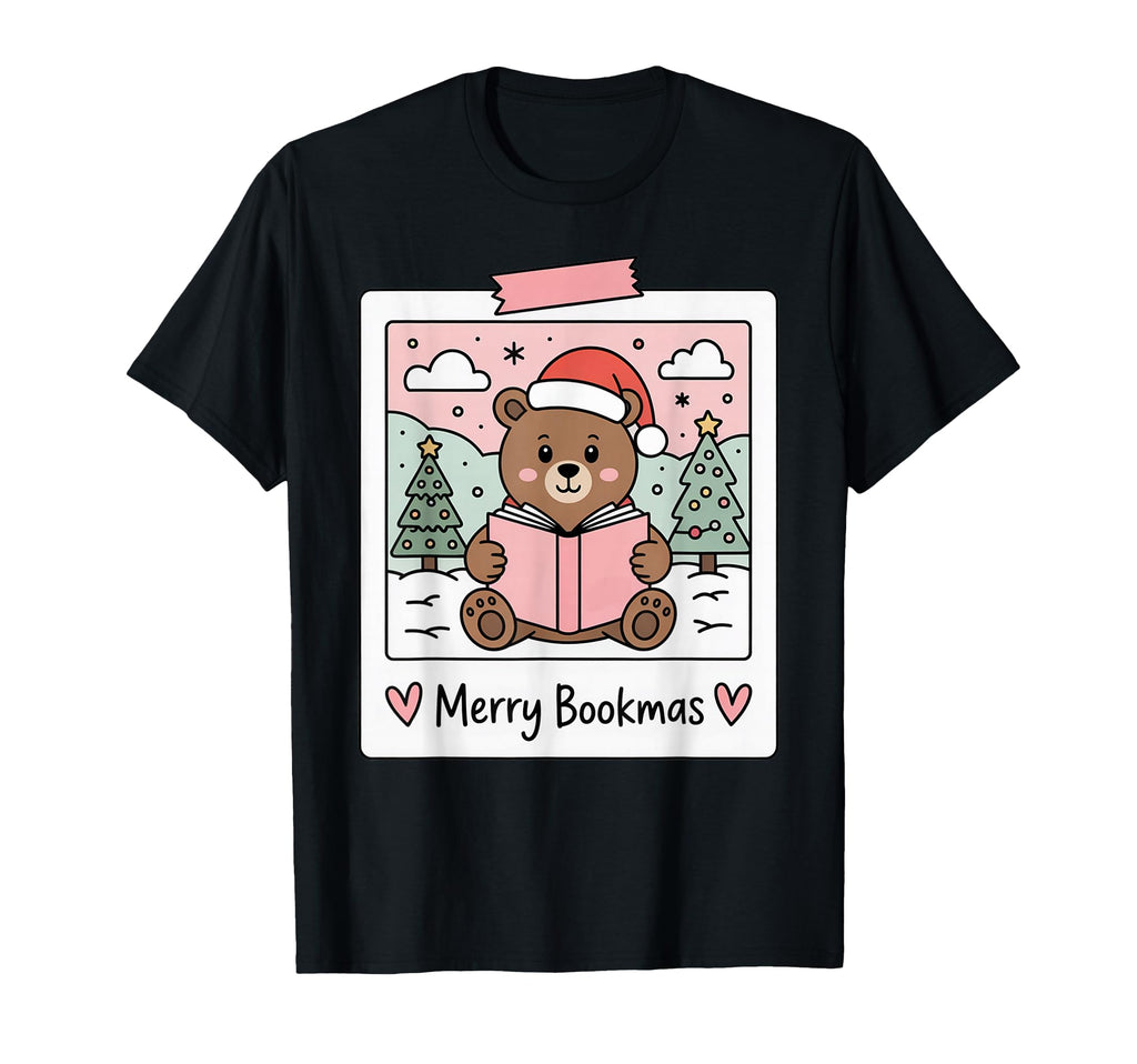 Merry Bookmas Book Lover T-Shirt - Fun Novelty Design for Adults - T-Shirt, Sweatshirt, Hoodie