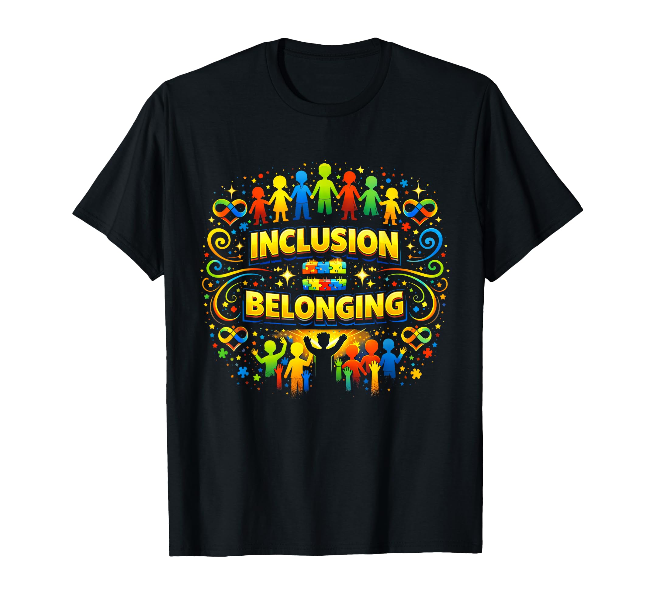 Autism Awareness Neurodivergent Inclusion T-Shirt - Graphic Print Unisex - T-Shirt, Sweatshirt, Hoodie