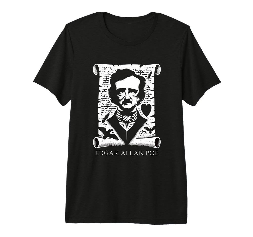Edgar Allan Poe Raven Gothic T-Shirt - Aesthetic Graphic Men Women - T-Shirt, Sweatshirt, Hoodie