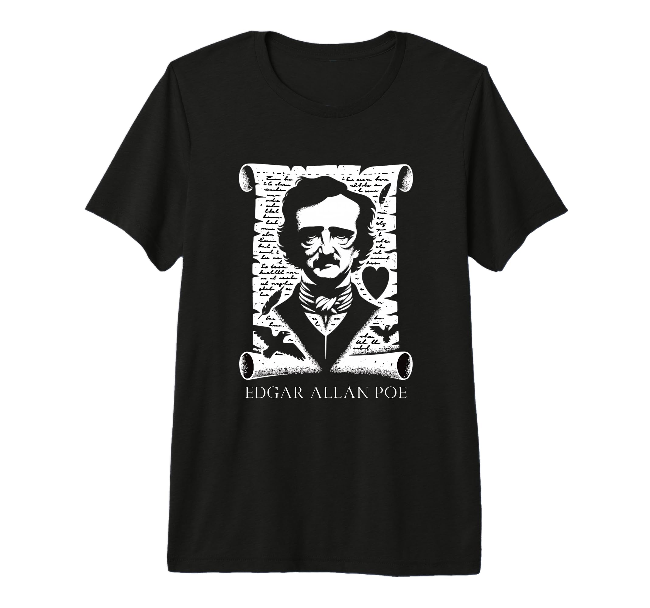 Edgar Allan Poe Raven Gothic T-Shirt - Aesthetic Graphic Men Women - T-Shirt, Sweatshirt, Hoodie