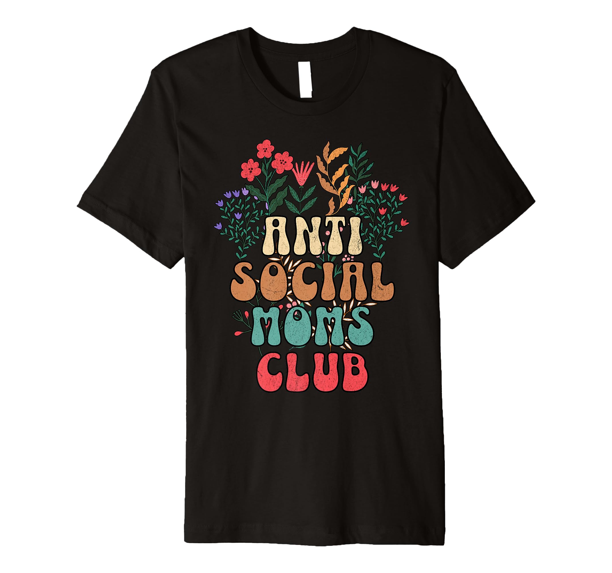 Antisocial Moms Club Funny Introvert T-Shirt - Minimalist Print for Adults - T-Shirt, Sweatshirt, Hoodie